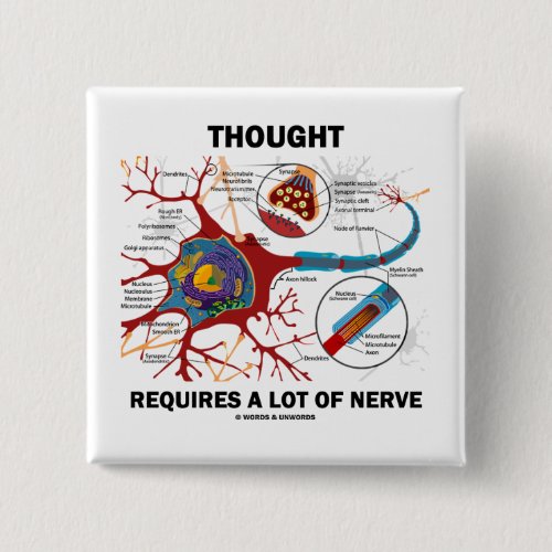 Thought Requires A Lot Of Nerve (Synapse) Pinback Button