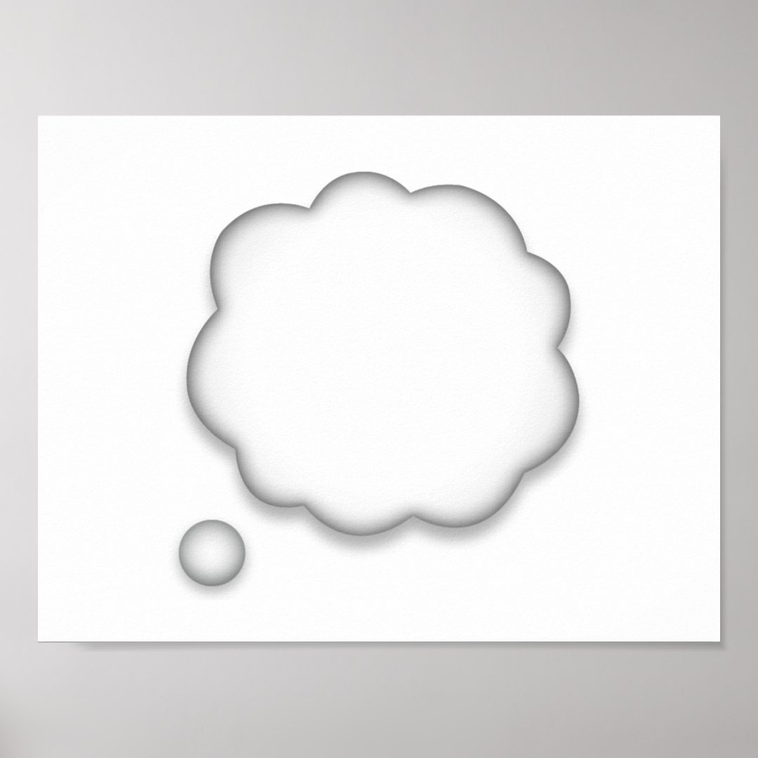 Thought Speech Bubble Emoji Poster Zazzle