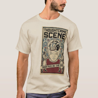 Thoughtcrime Scene Dystopian Surrealist Warning T-Shirt