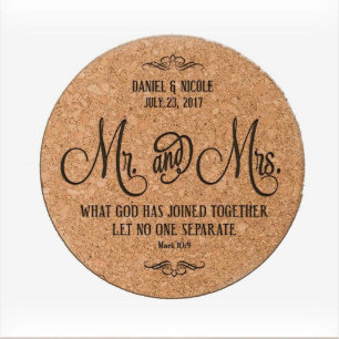 Thoughtful Engraved Anniversary Cork Trivet