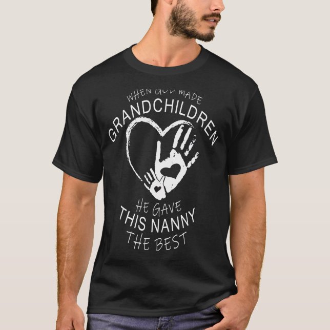 Thoughtful God Made Grandchildren Gave Best To NAN T-Shirt (Front)