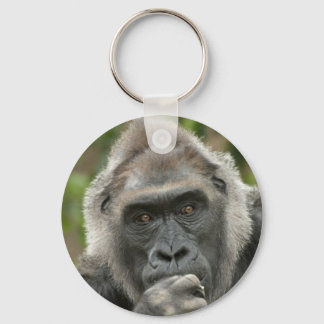 Thoughtful Gorilla Keychain