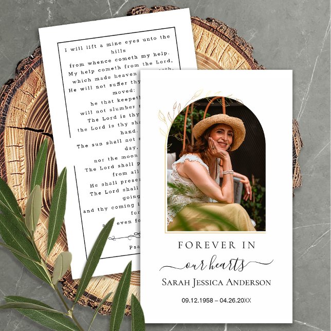 Thoughtful Memorial Prayer Card with Photo (Creator Uploaded)