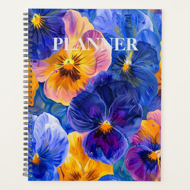 Thoughtful Petals: Your Pansy-Designed Planner (Front)