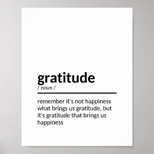 Thoughtful Quote About Gratitude Poster