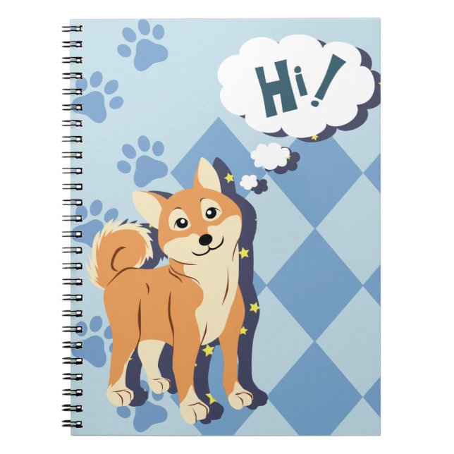 Thoughtful Shiba Inu Notebook (Front)