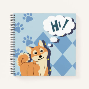 Thoughtful Shiba Inu Notebook