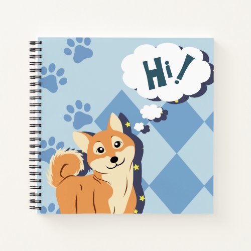 Thoughtful Shiba Inu Notebook