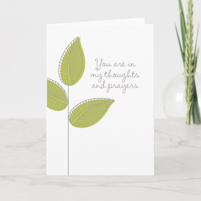 Thoughts and Prayers Sympathy Card (Front)