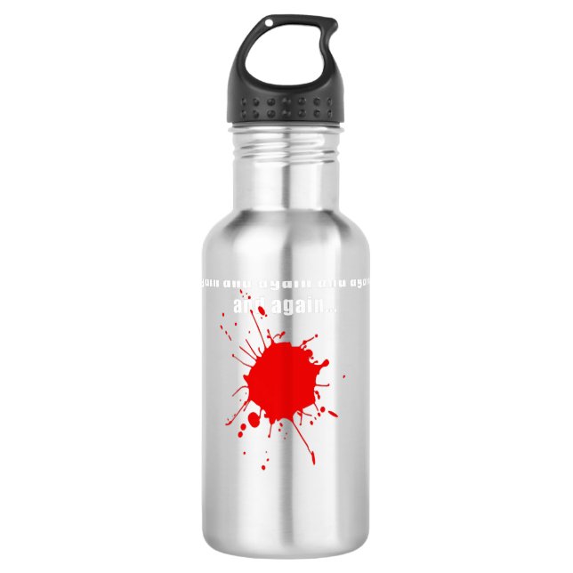Thoughts and Prayers Yet Again Premium  Stainless Steel Water Bottle (Front)
