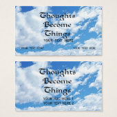 Thoughts Become Things Positive Themed Card (Front & Back)