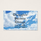 Thoughts Become Things Positive Themed Card (Back)