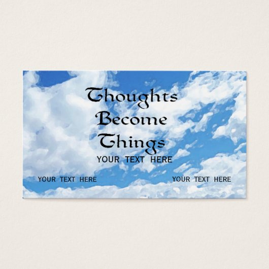 Thoughts Become Things Positive Themed Card (Front)