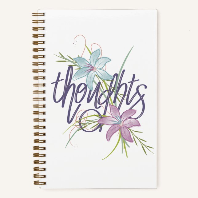 Thoughts & Florals Notebook (Front)
