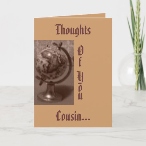 Thoughts O f Y o u Cousin Thank You Card