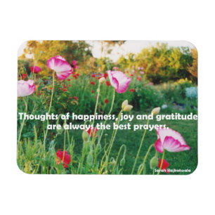 Thoughts of Happiness, Inspirational Quote Magnet