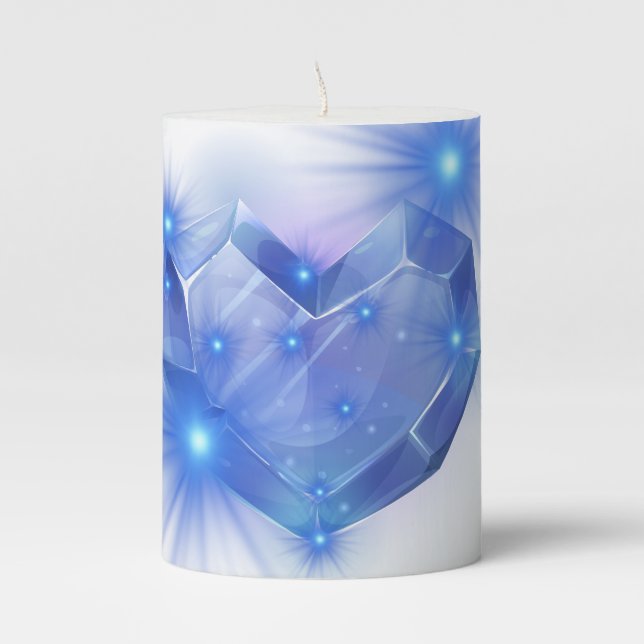 Thoughts Of You Are Always In My Heart Pillar Candle (Front)