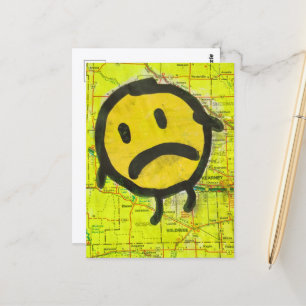 Thoughts on Nebraska Collage Postcard