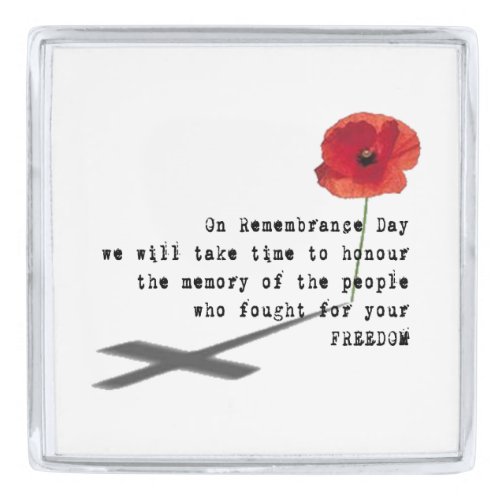 Thoughts Remembrance Day Lapel Pin