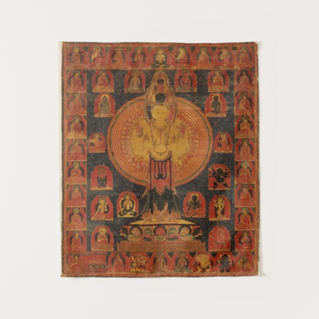 Thousand-Armed Chenresi Avalokiteshvara Tapestry (Front)