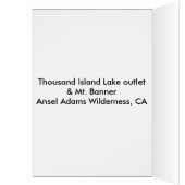Thousand Island Lake & Outlet Cards (Inside (Left))