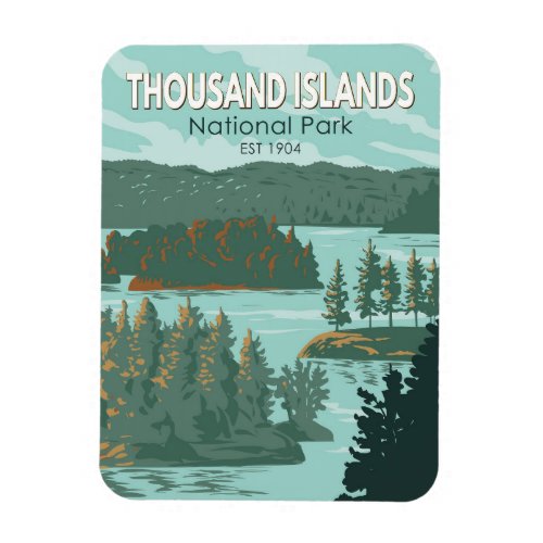 Thousand Islands National Park Canada Vintage Magnet