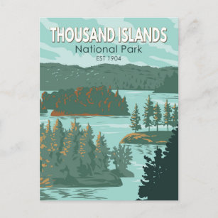 Thousand Islands National Park Canada Vintage Postcard