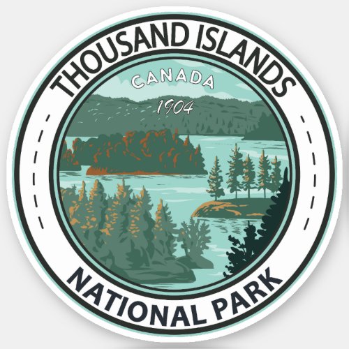 Thousand Islands National Park Canada Vintage Sticker
