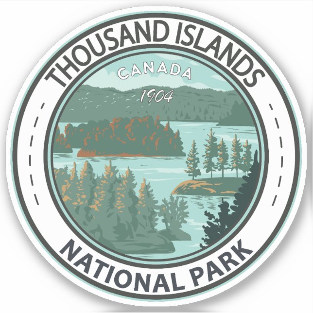Thousand Islands National Park Canada Vintage Sticker (Front)
