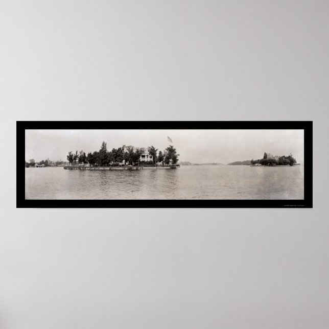 Thousand Islands, New York Photo 1909 Poster (Front)