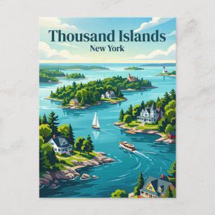 Thousand Islands, New York Postcard