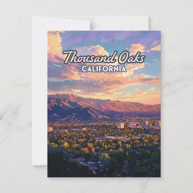 Thousand Oaks California Los Angeles Ventura Card (Front)