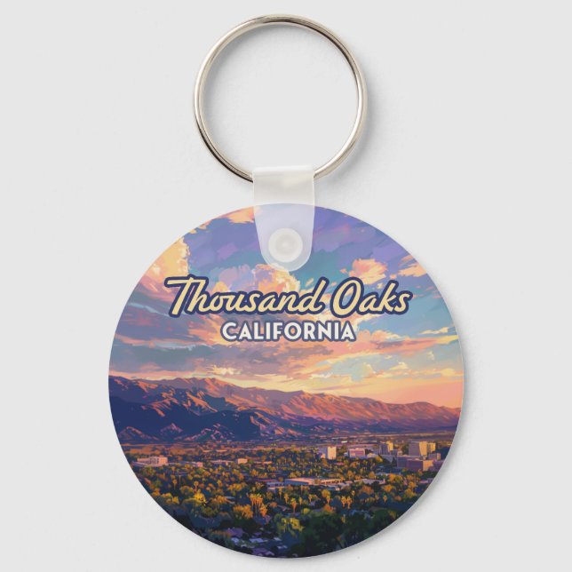 Thousand Oaks California Los Angeles Ventura Keychain (Front)