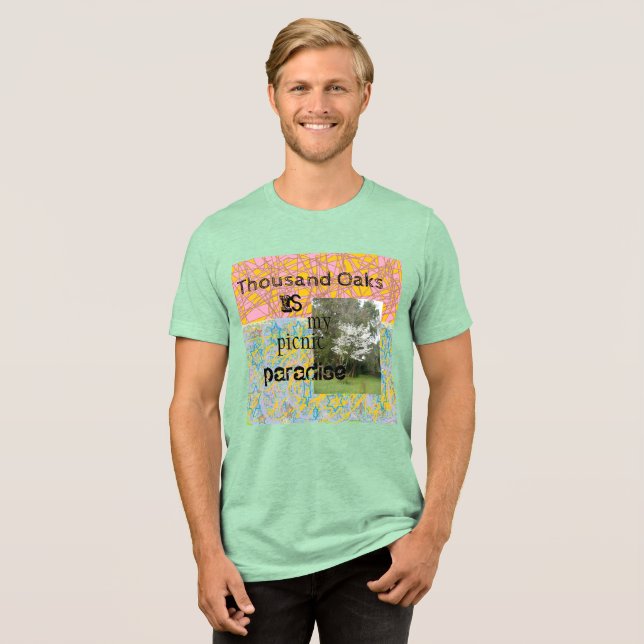 Thousand Oaks is my picnic paradise,abstract art a Tri-Blend Shirt (Front Full)