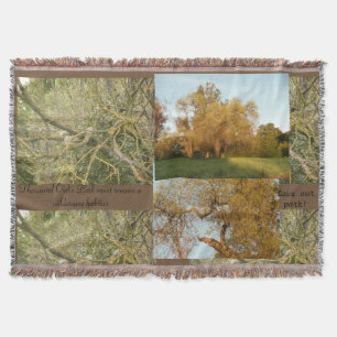 Thousand Oaks park conservation trees and landscap Throw Blanket