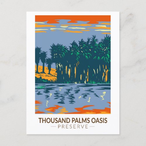 Thousand Palms Oasis Preserve California Vintage Postcard
