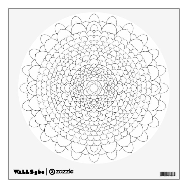 Thousand Petal Lotus Mandala Decal (Front)