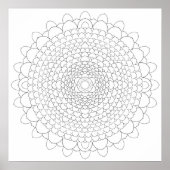 Thousand Petal Lotus Mandala Poster 