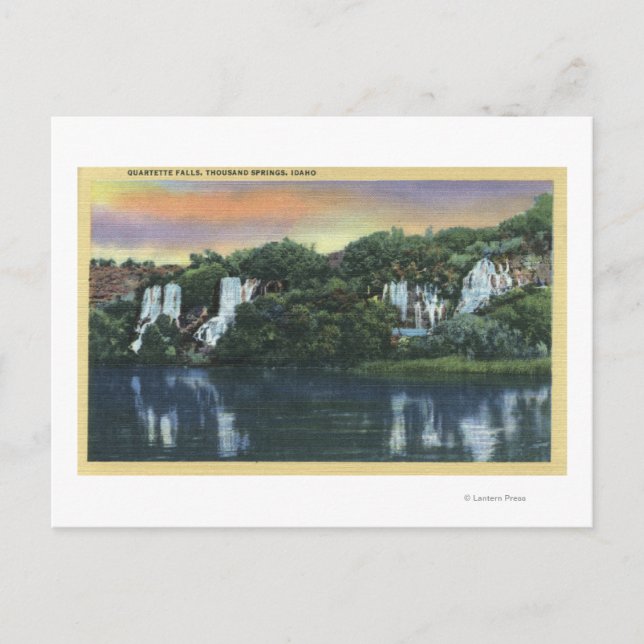 Thousand Springs, IDQuartette Falls View Postcard (Front)