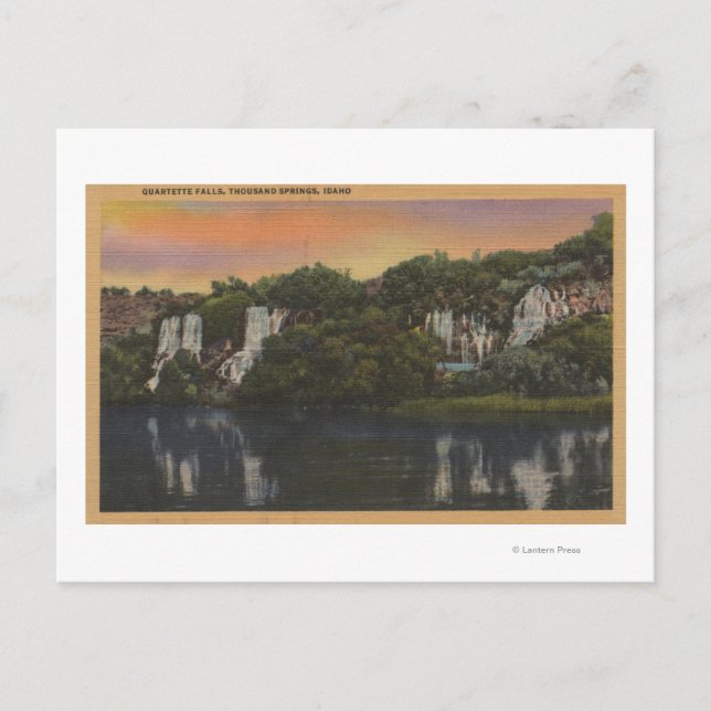 Thousand Springs, IDView of Quartette Falls Postcard (Front)