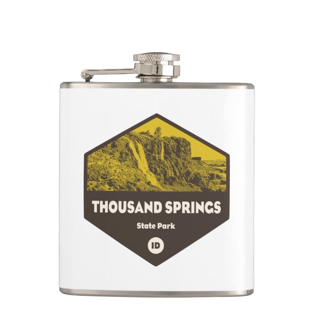 Thousand Springs State Park Idaho Flask (Front)