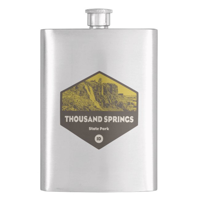 Thousand Springs State Park Idaho Flask (Front)