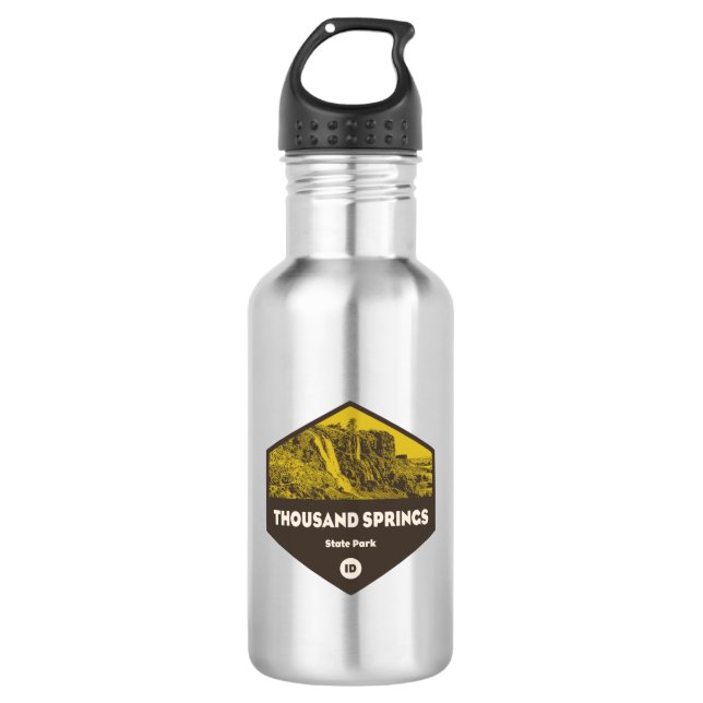 Thousand Springs State Park Idaho Stainless Steel Water Bottle (Front)