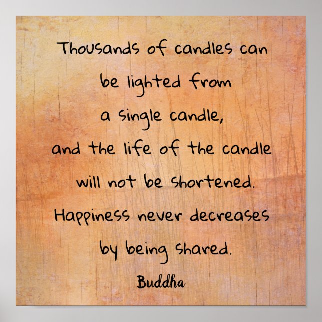 Thousands Of Candle --- Buddha quote _art print (Front)