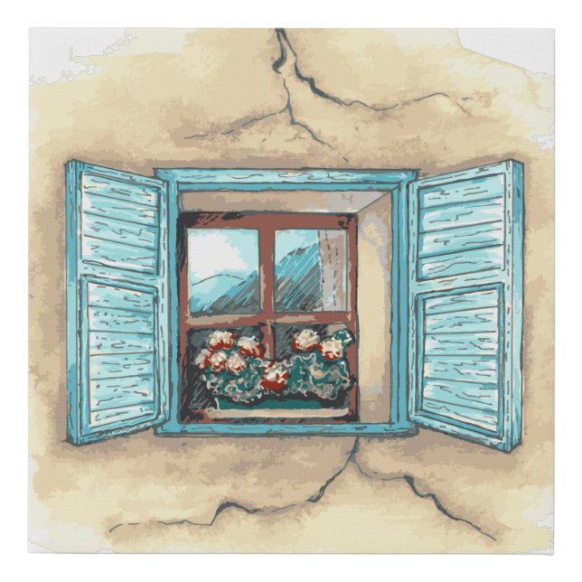 Thousands of windows - thousands of lives. sticker faux canvas print (Front)