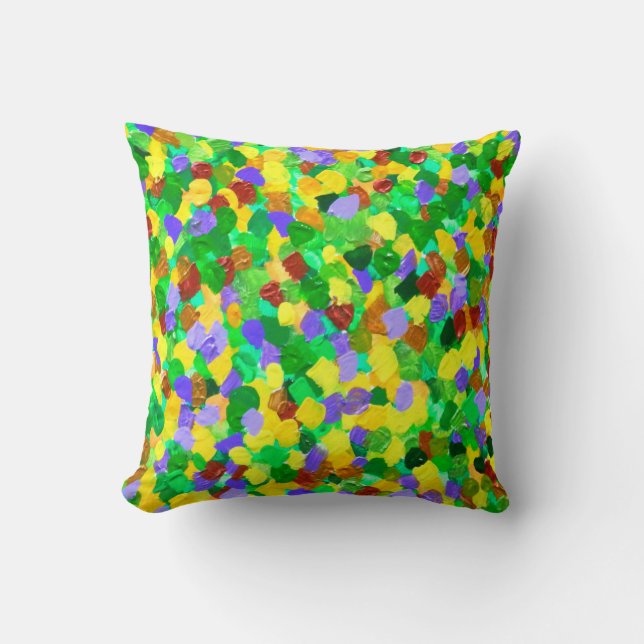THP - 069 -Tropical Confetti Throw Pillow (Front)