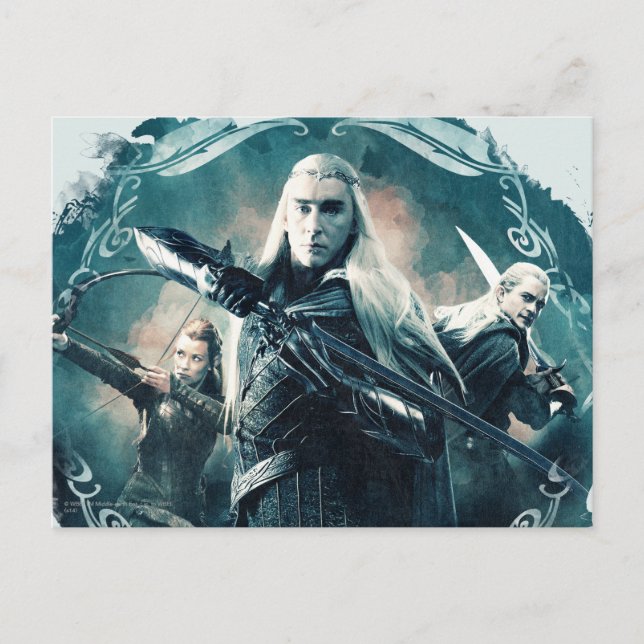 Thranduil, TAURIEL™, & LEGOLAS GREENLEAF™ Graphic Postcard (Front)