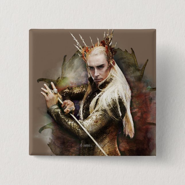 Thranduil With Sword Pinback Button (Front)