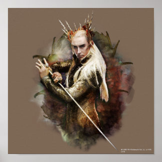 Thranduil With Sword Poster