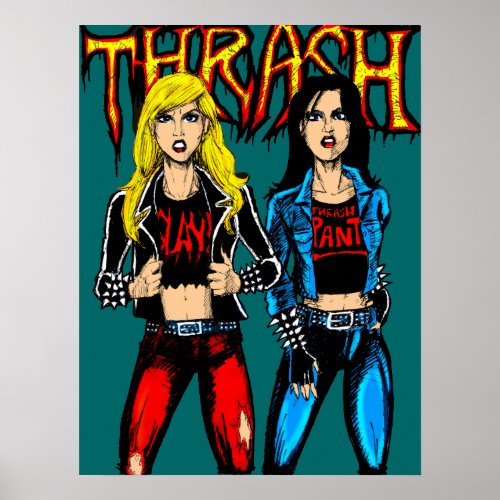 Thrash Metal Chicks Poster